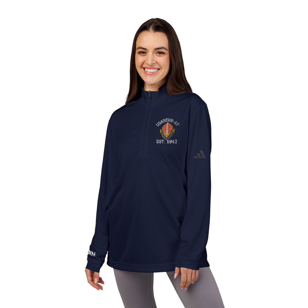 Embroidered Adidas Quarter-Zip Pullover
