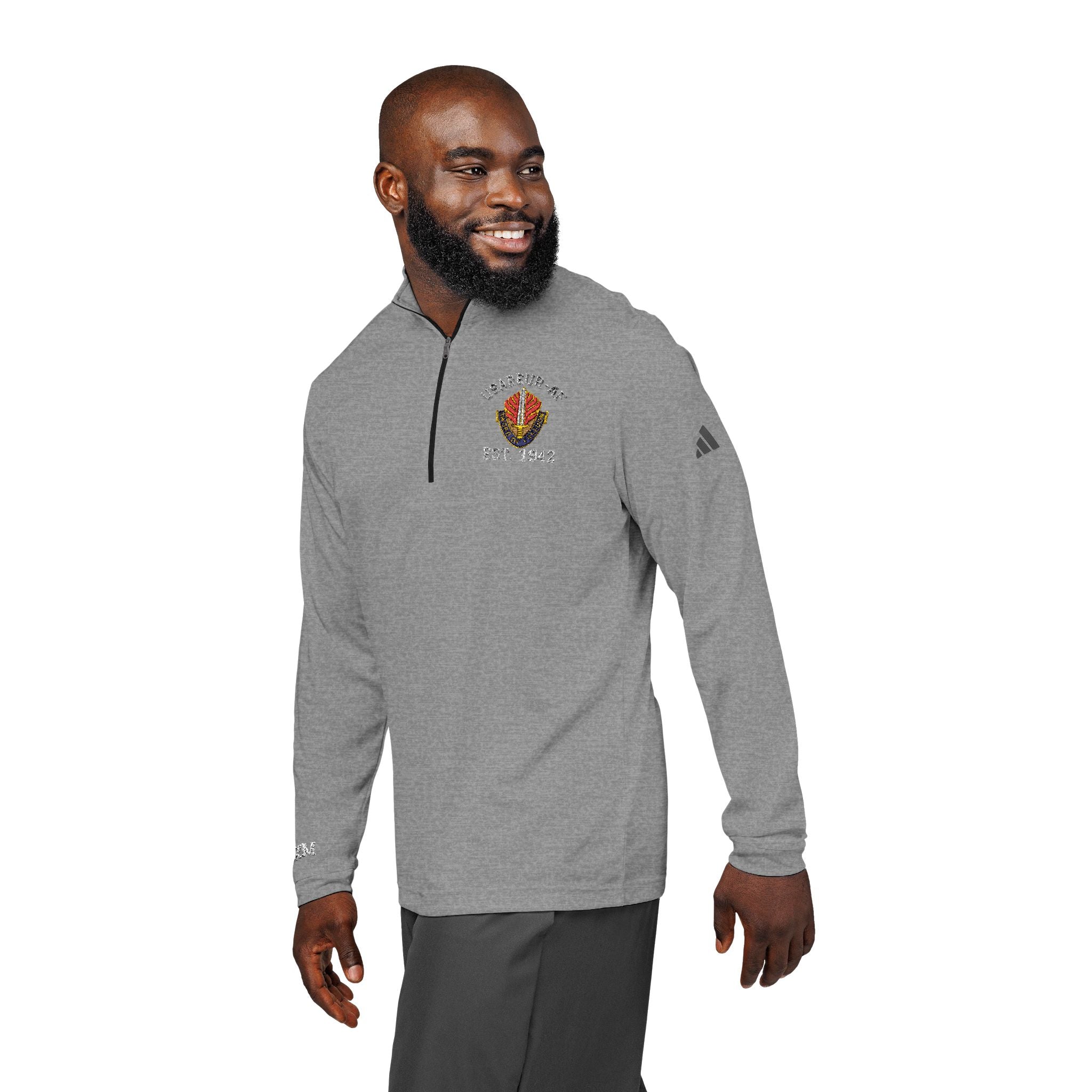 Embroidered Adidas Quarter-Zip Pullover