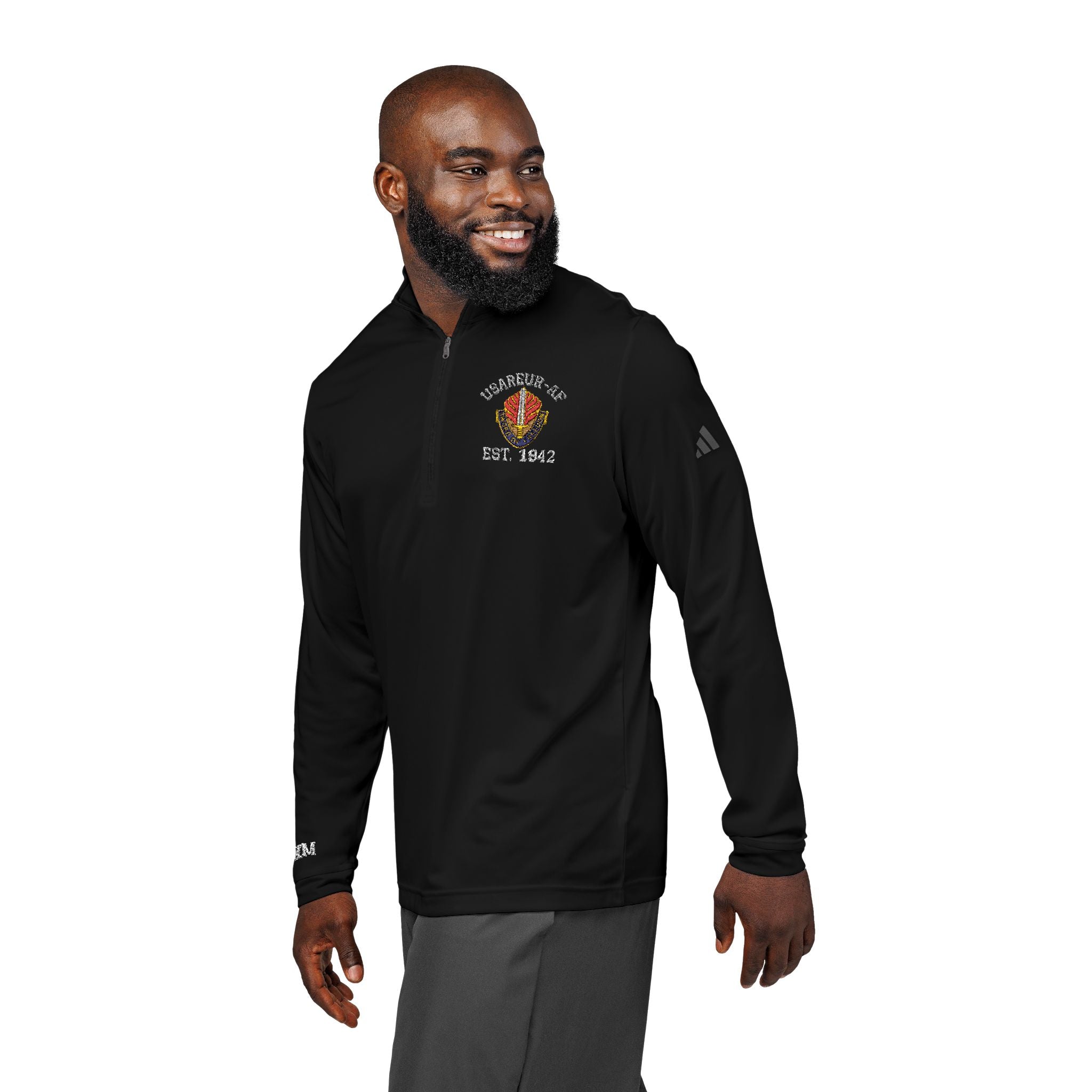 Embroidered Adidas Quarter-Zip Pullover