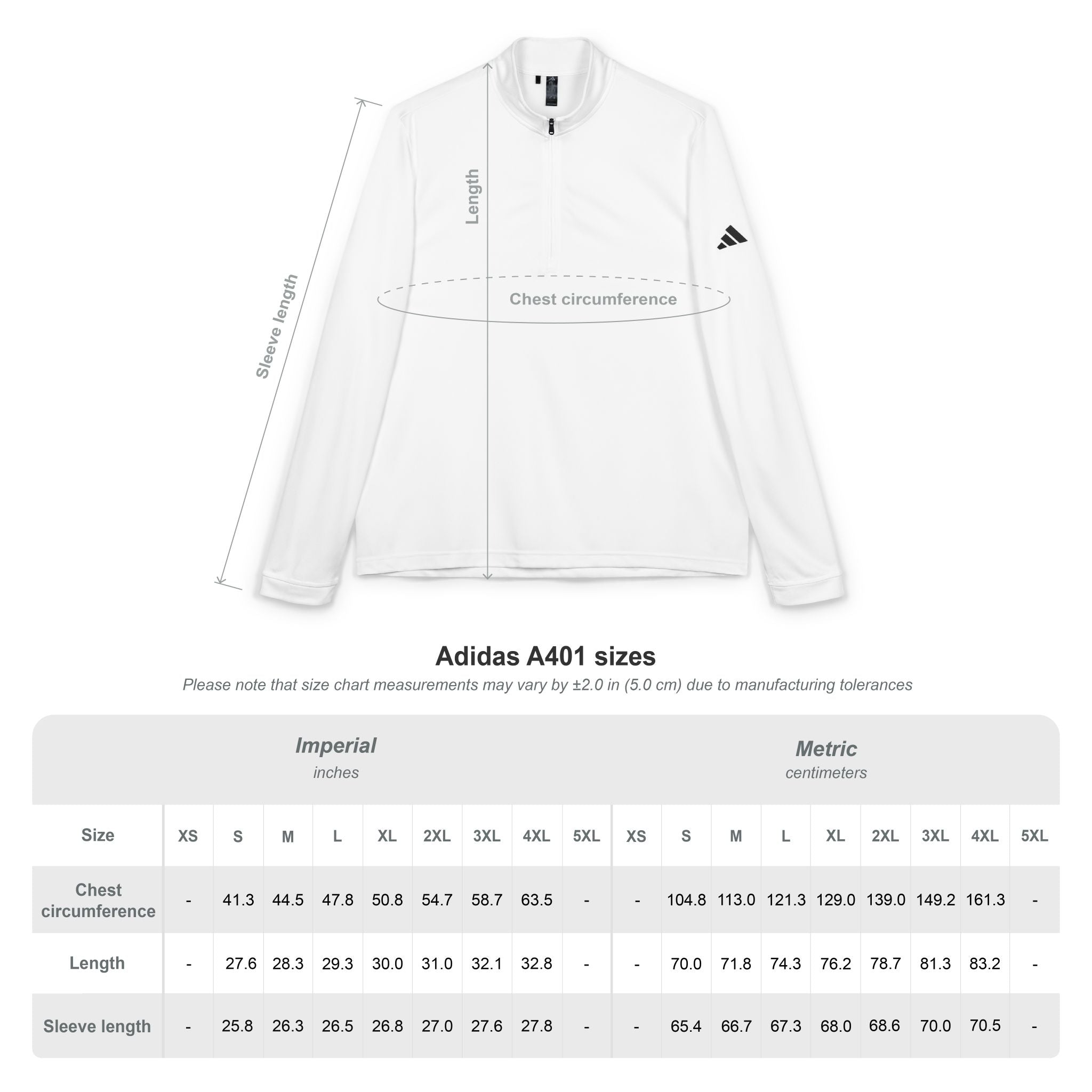 Embroidered Adidas Quarter-Zip Pullover