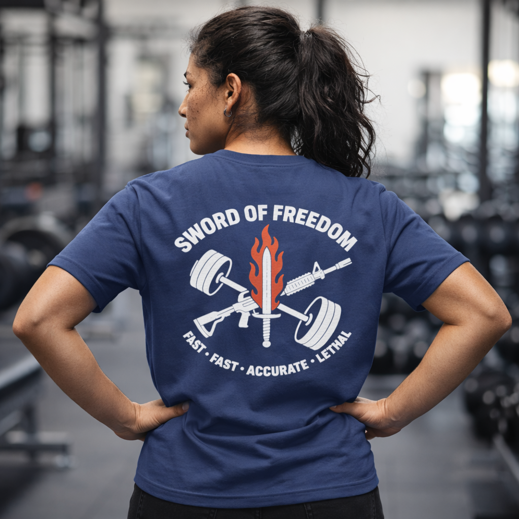 **NEW** Women's USAREUR-AF Sword of Freedom PT Shirt