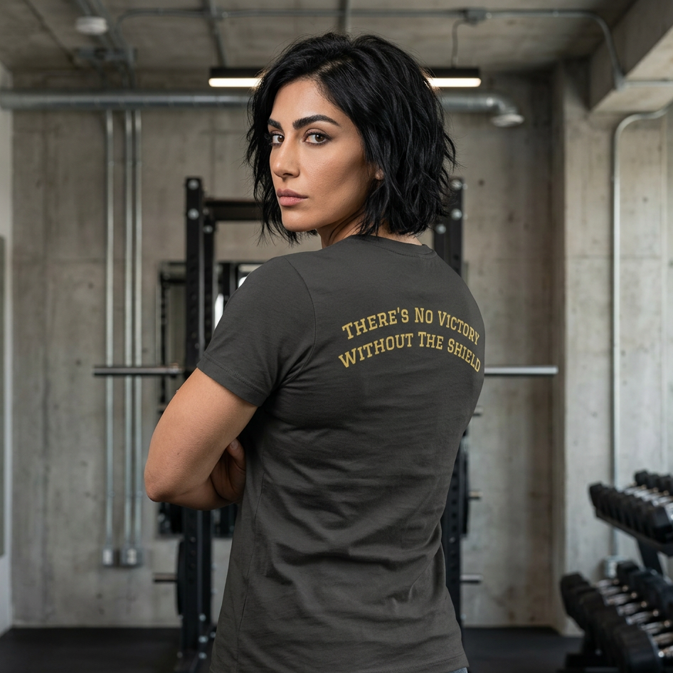 10th AAMDC Women's Shield of Victory Performance PT Shirt