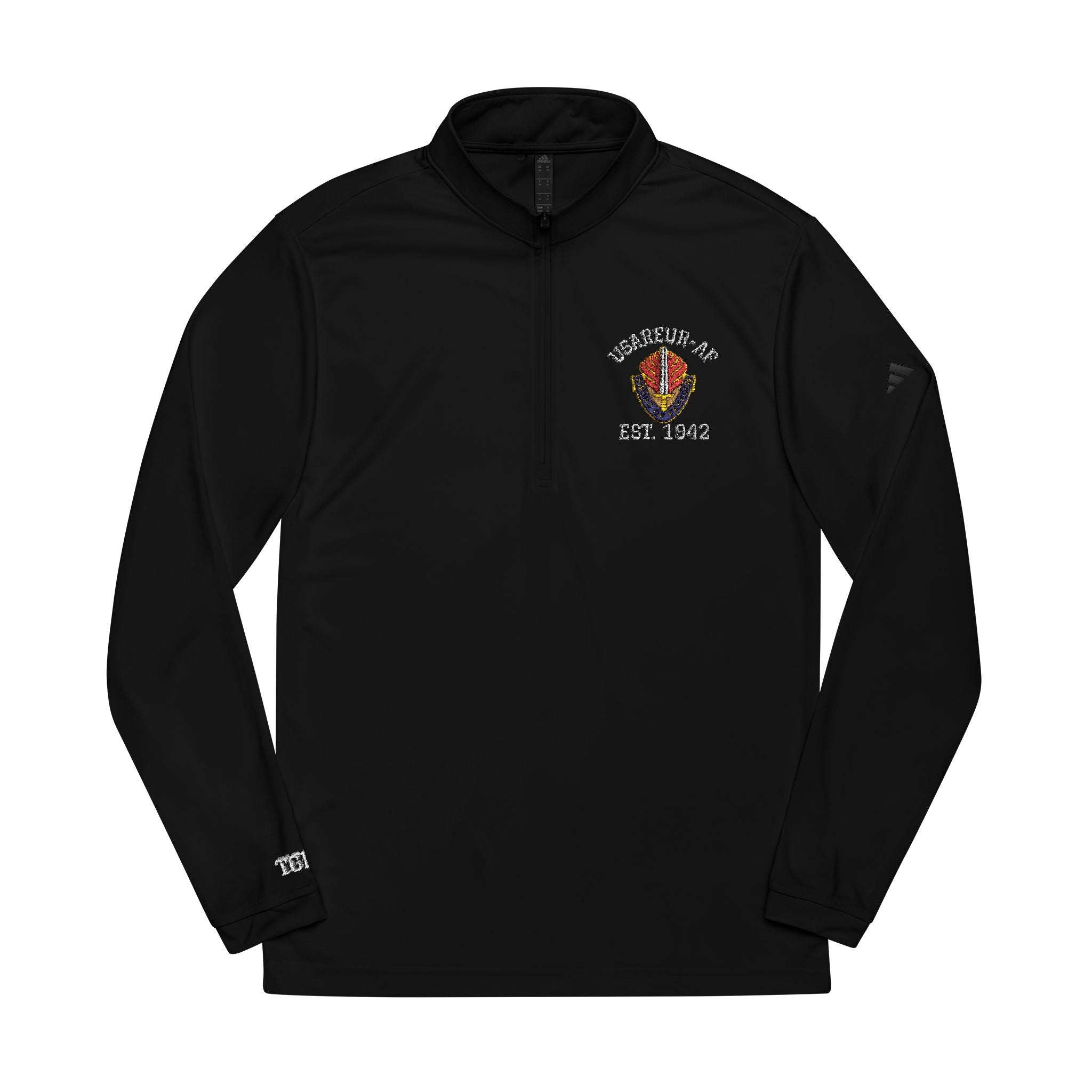 Embroidered Adidas Quarter-Zip Pullover