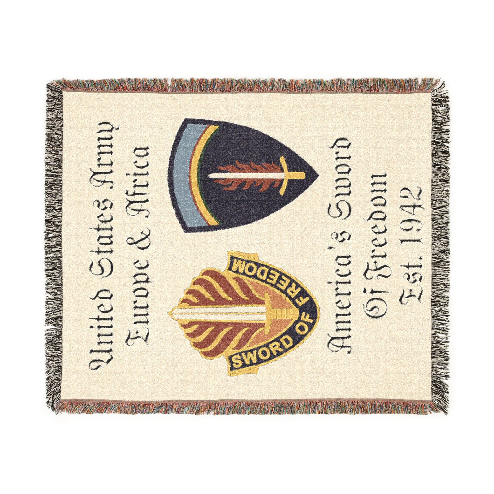Woven Blanket — United States Army Europe & Africa WWII Commemorative Throw