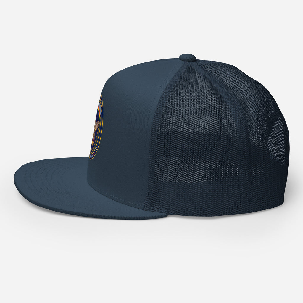 USAREUR-AF G2 Snap-back Trucker Cap in Navy, left