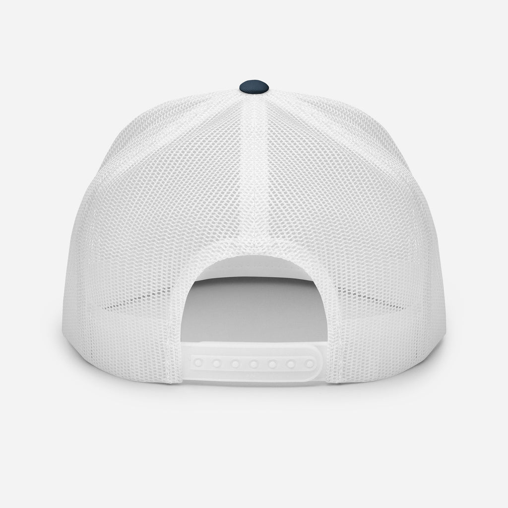 USAREUR-AF G2 Snap-back Trucker Cap in Navy/White, back