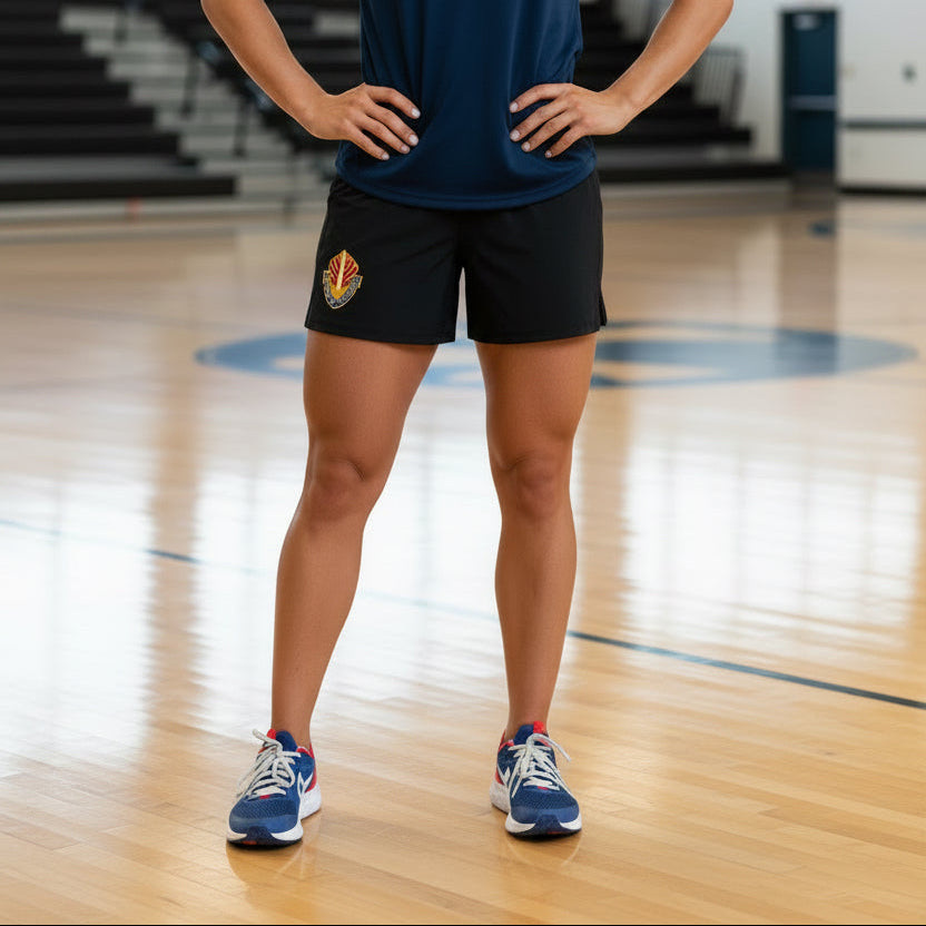 USAREUR-AF PT Shorts in black, detail view