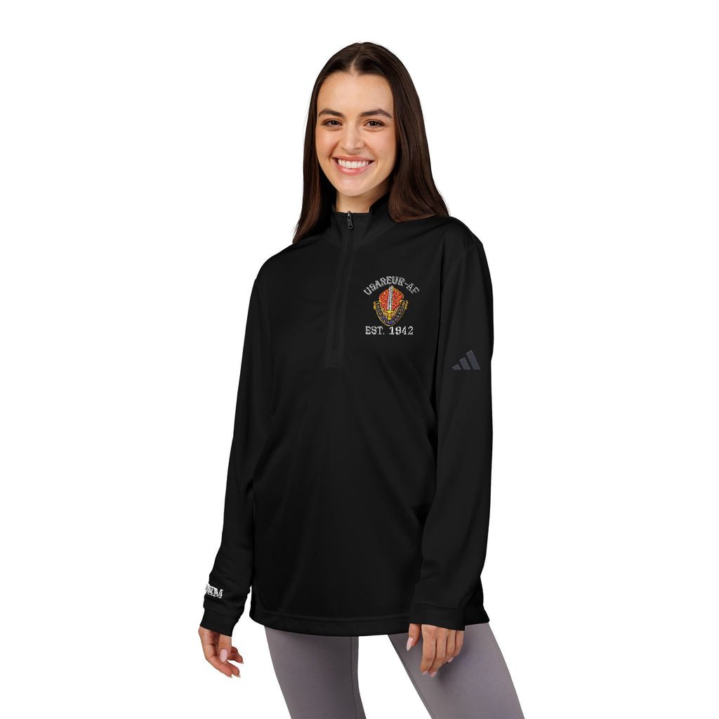 Embroidered Adidas Quarter-Zip Pullover