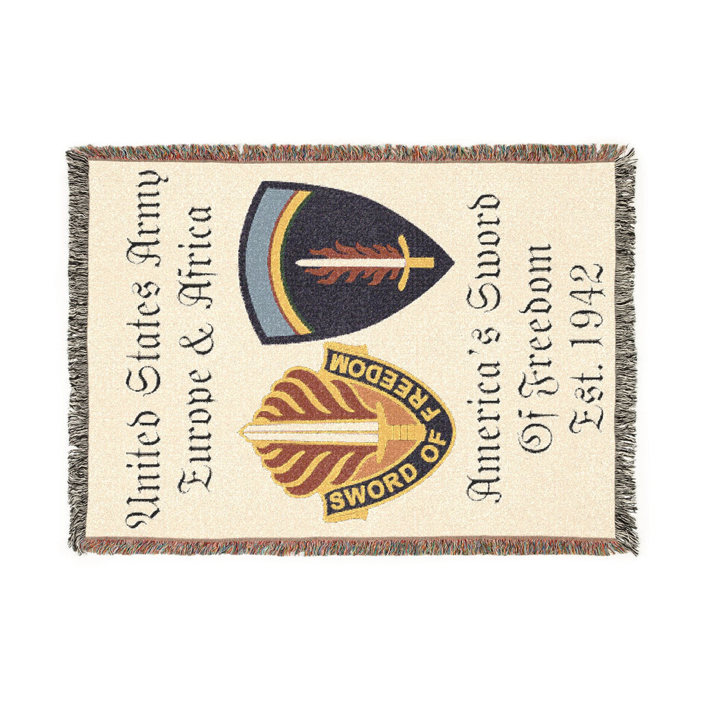 Woven Blanket — United States Army Europe & Africa WWII Commemorative Throw