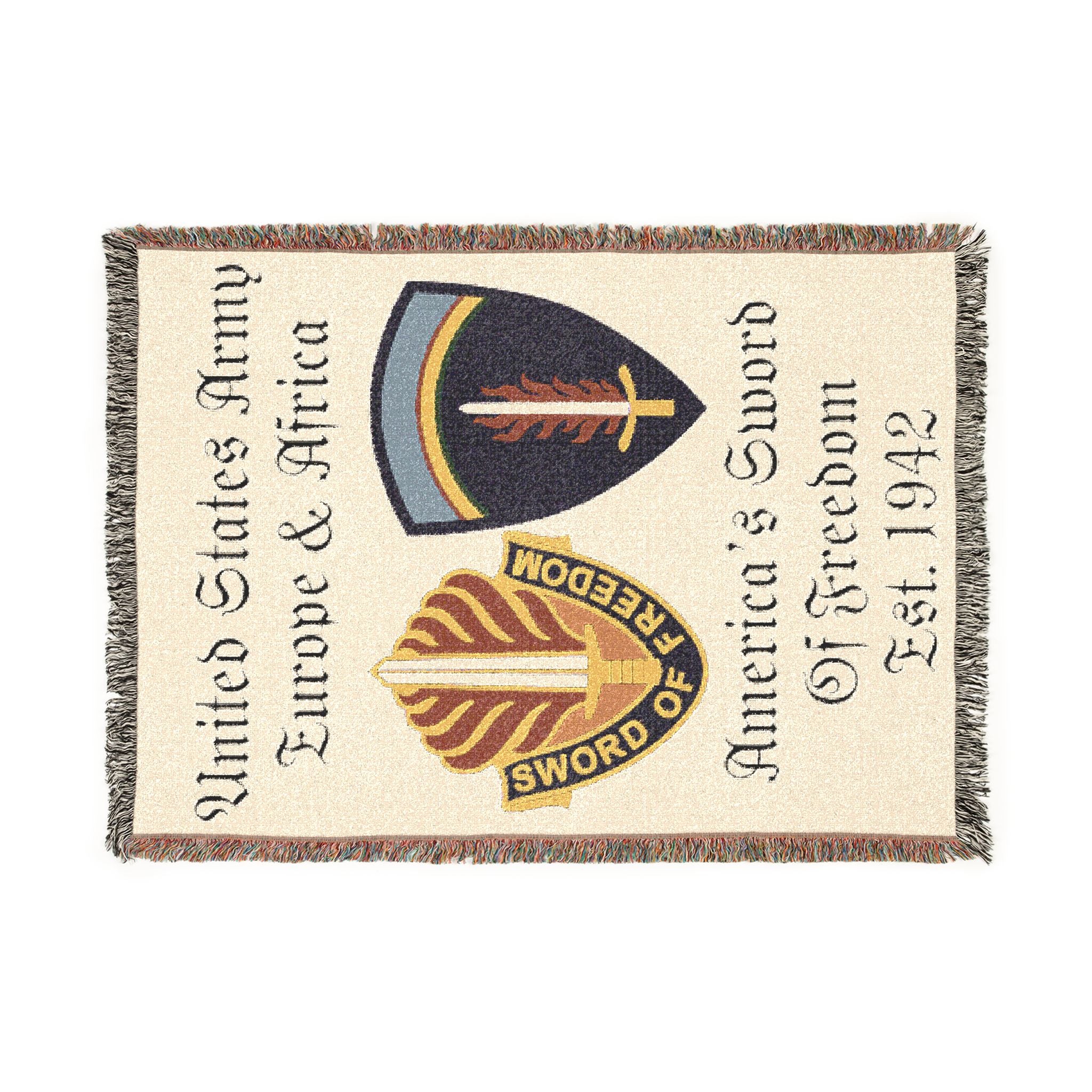 Woven Blanket — United States Army Europe & Africa WWII Commemorative Throw