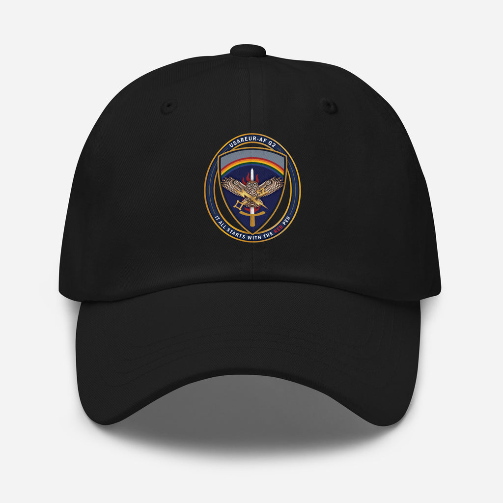 USAREUR-AF G2 Classic Dad Hat in Black, front