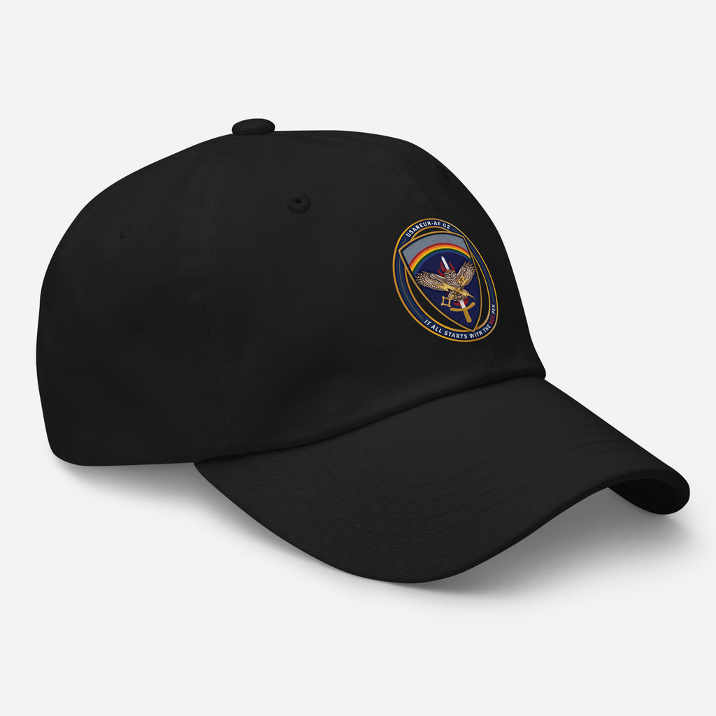 USAREUR-AF G2 Classic Dad Hat in Black, right front