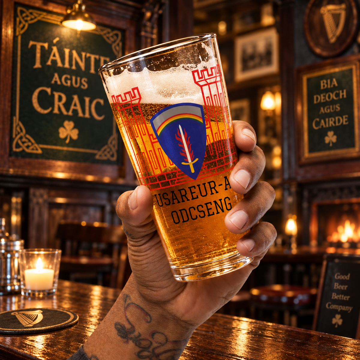 USAREUR-AF ODCSENG Pint Glass