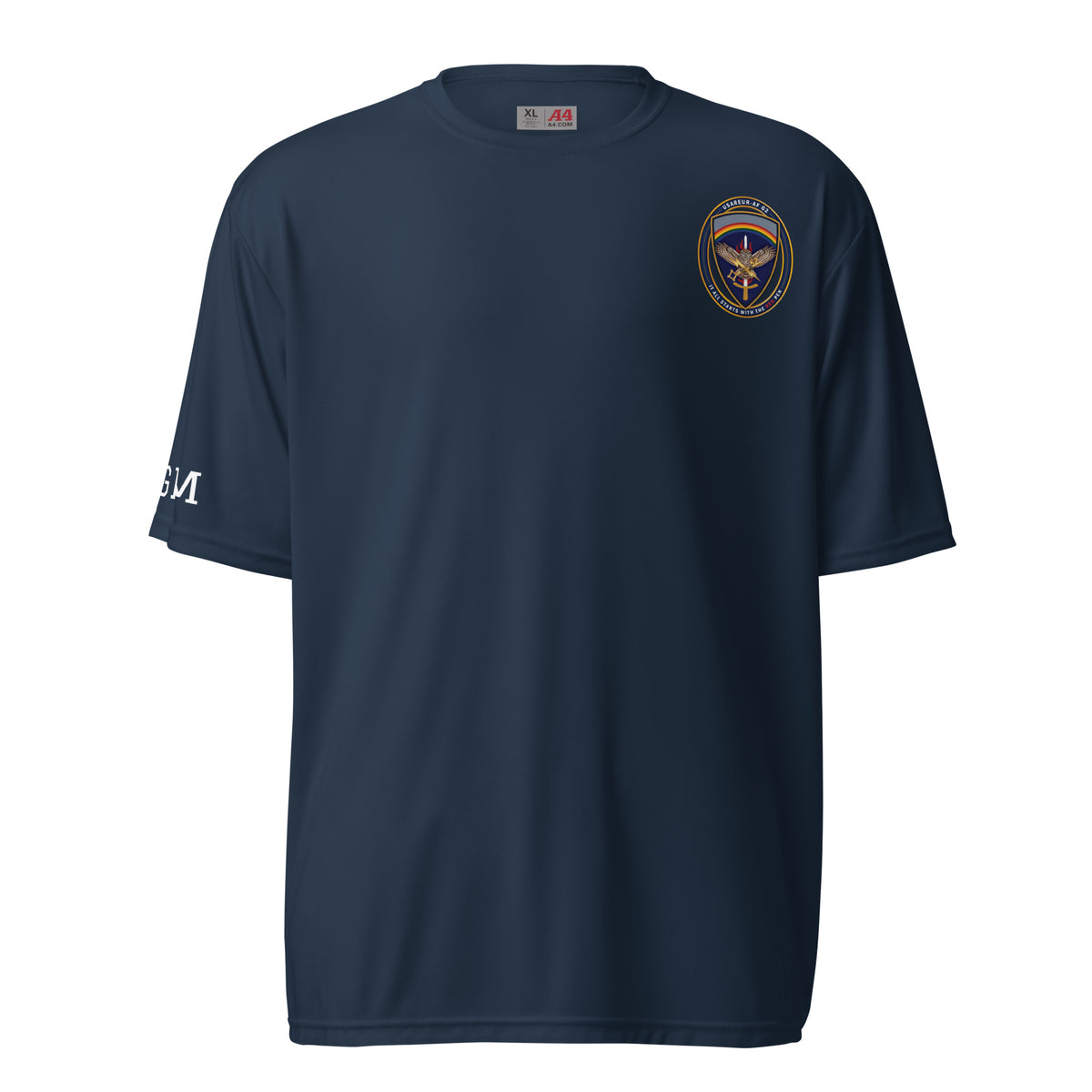USAREUR-AF G2 Performance PT Shirt in Navy, front