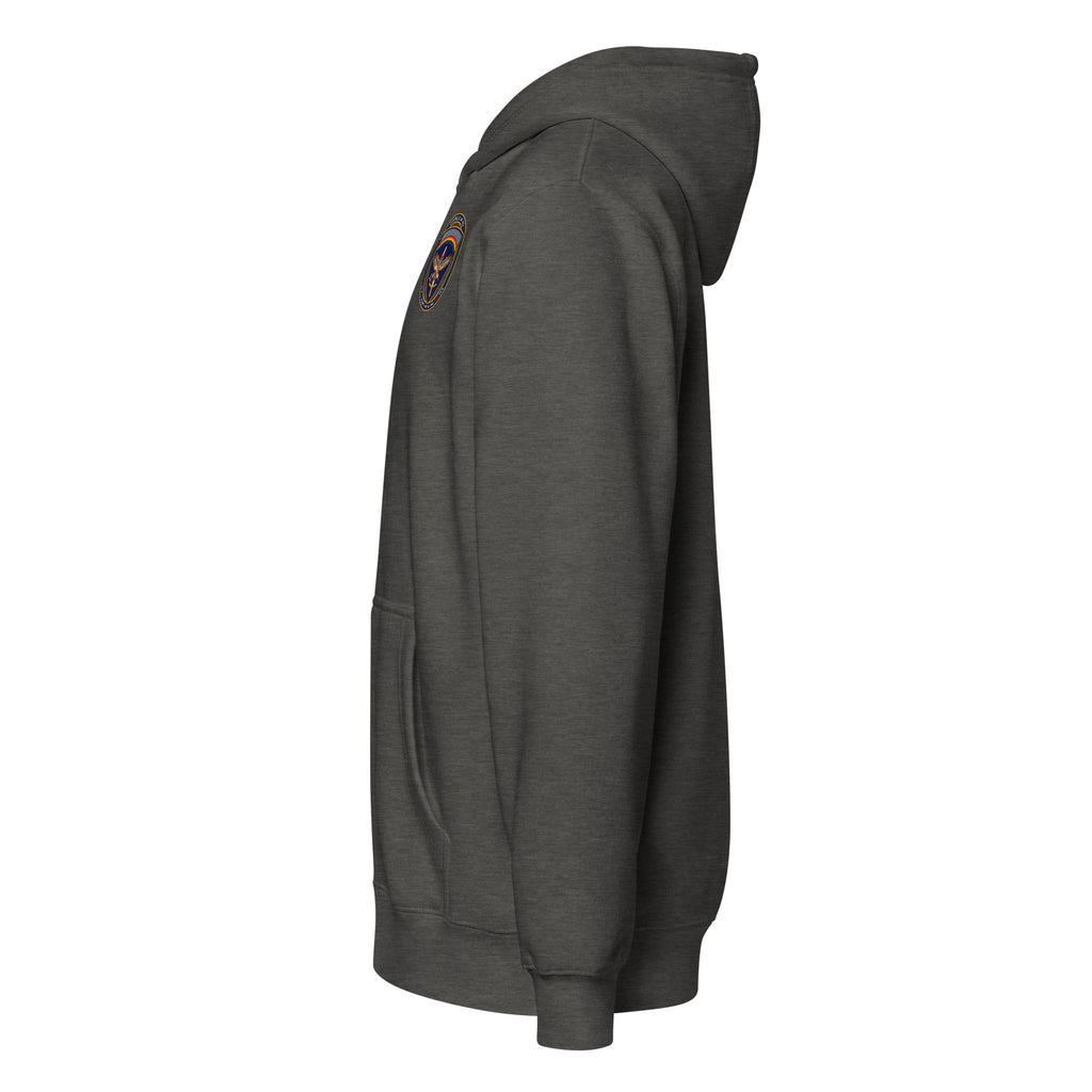 USAREUR-AF G2 Premium Full-Zip Hoodie in Charcoal Heather, left side