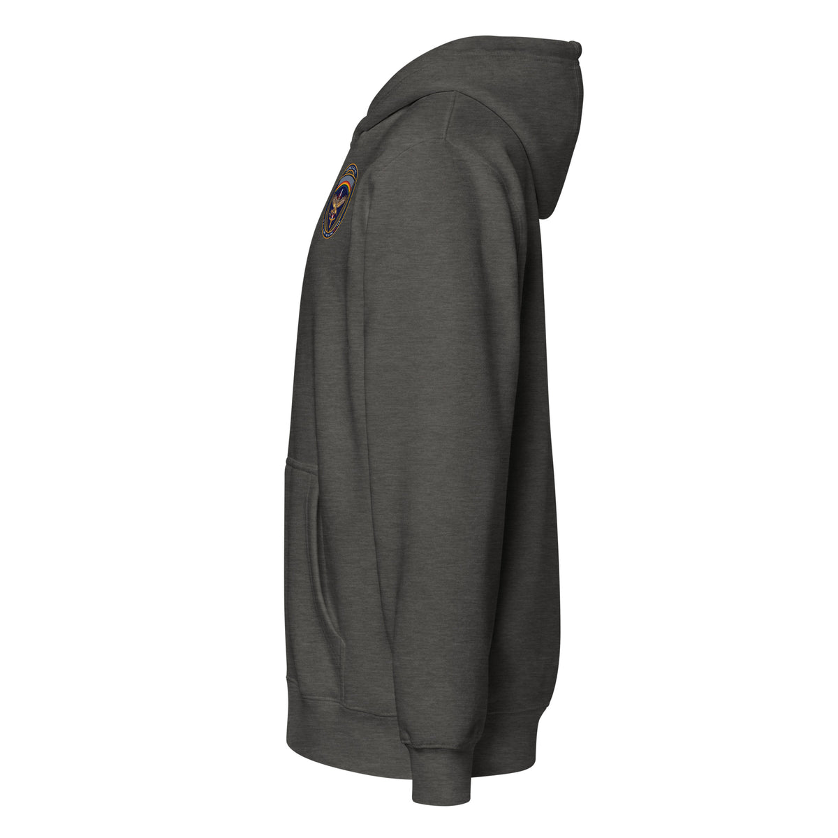 USAREUR-AF G2 Premium Full-Zip Hoodie in Charcoal Heather, left side