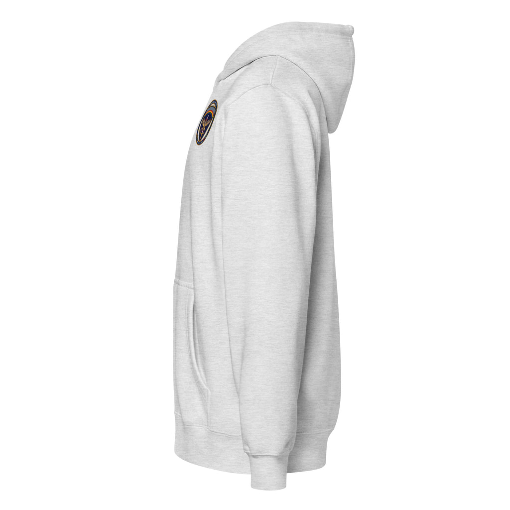 USAREUR-AF G2 Premium Full-Zip Hoodie in Heather Grey, left side