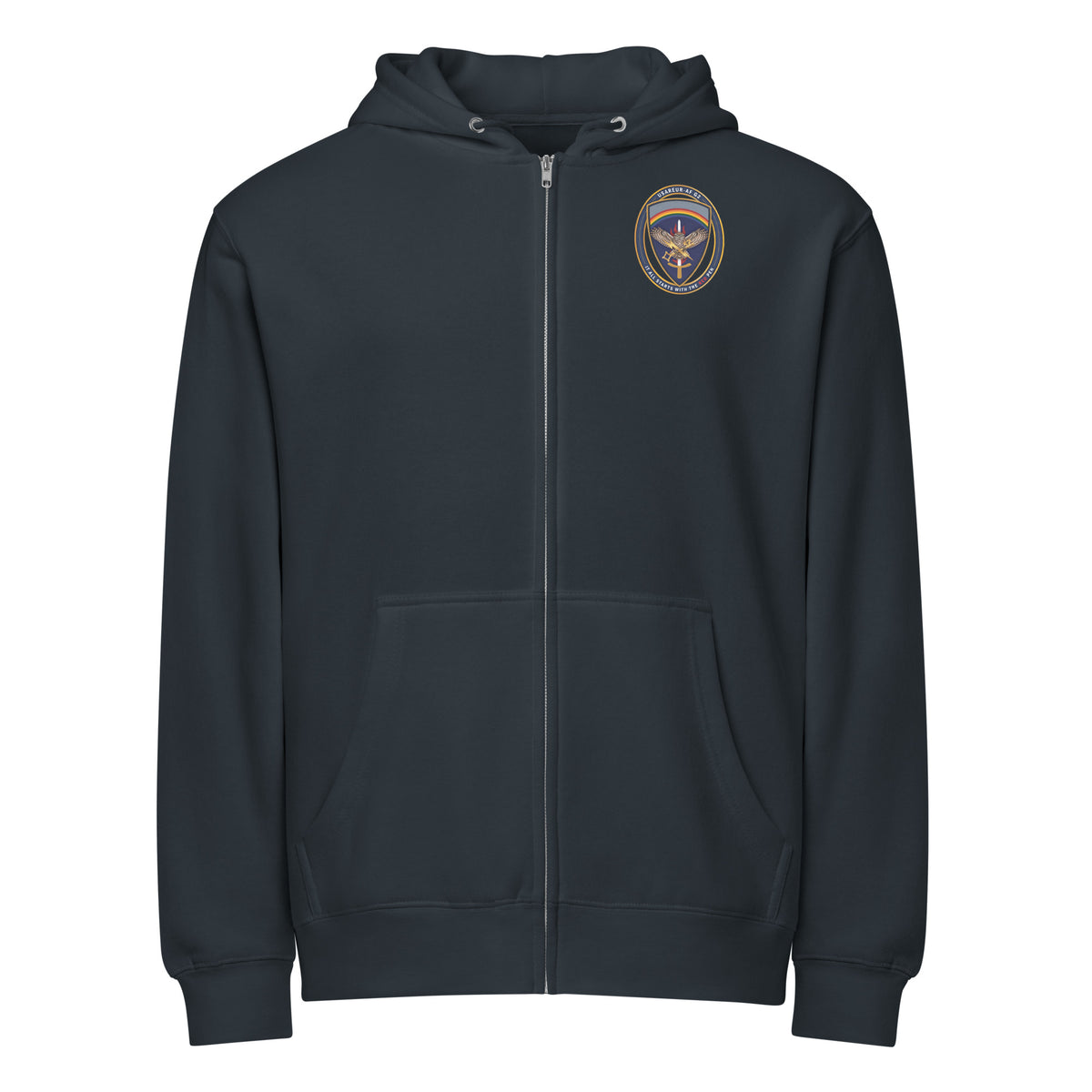 USAREUR-AF G2 Premium Full-Zip Hoodie in Navy, front